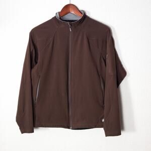 REI Women’s Jacket Brown Softshell Fleece Lined Zip Front Pockets Size Medium